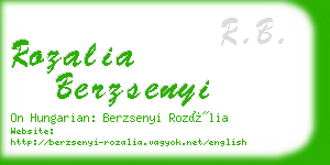 rozalia berzsenyi business card